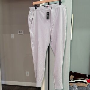 Men's Light Gray Chinos - Relaxed Stretch Fit
